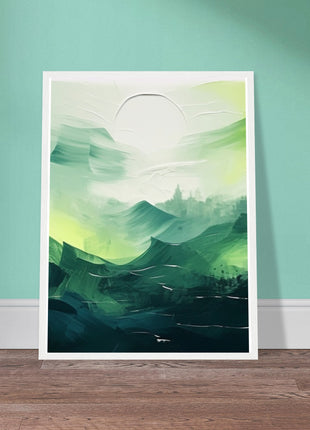 Abstract green painted landscape print (part 2 of 3)