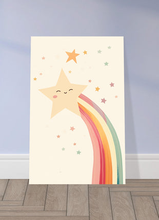 Rainbow shooting star - Childrens room poster