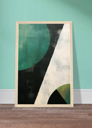 Abstract green geometric poster