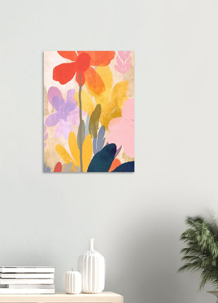 Colorful flower retro poster