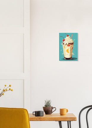 Retrol milkshake kitchen poster