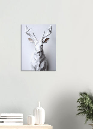 Geometric 3D deer poster