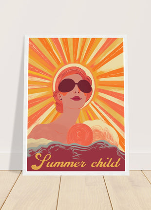 Summer child retro poster