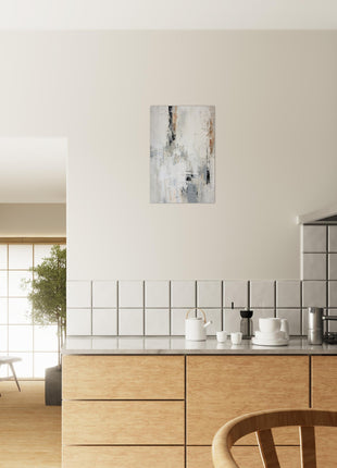 White abstract painting poster