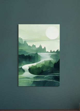 Green abstract landscape poster (part 2 of 3)