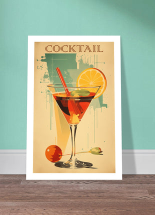 Affiche vintage de cocktails