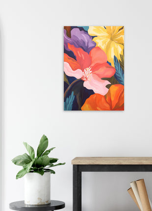 Retro flower poster