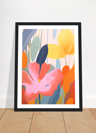 Retro flower poster