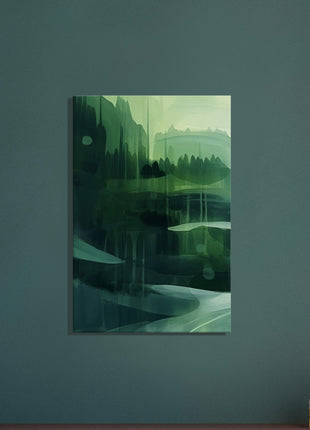 Green abstract landscape poster (Part 1 of 3)