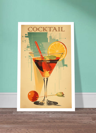 Affiche vintage de cocktails