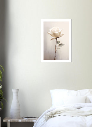 White rose painting