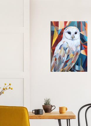 Colorful Owl Poster Embracing Artistic Symmetry