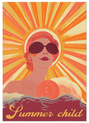 Summer child retro poster