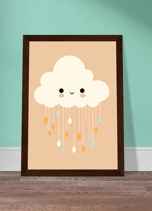 Happy little raincloud - Children's room poster