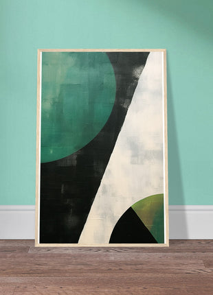 Abstract green geometric poster