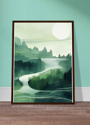 Green abstract landscape poster (part 2 of 3)