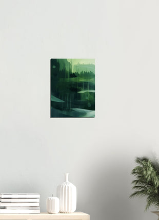 Green abstract landscape poster (Part 1 of 3)