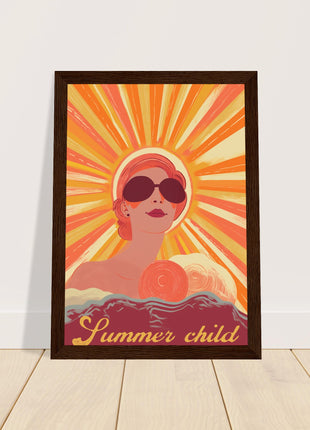 Summer child retro poster