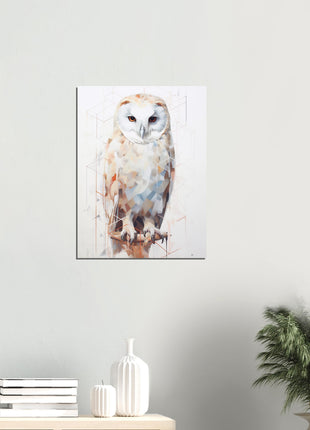 Geomagical Owl Poster : A Captivating Blend of Geometry and Nature