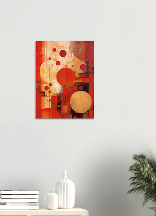 Rode abstracte poster