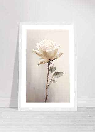 White rose painting