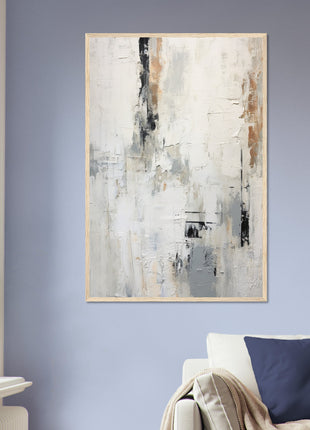 White abstract painting poster