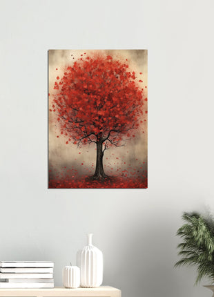 Red tree poster