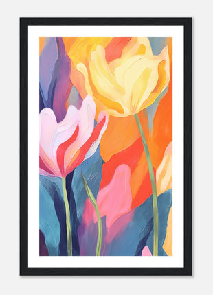 Retro flower poster