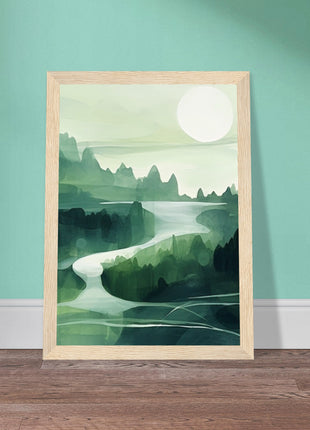 Green abstract landscape poster (part 2 of 3)