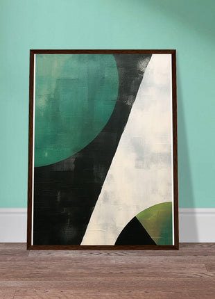 Abstract green geometric poster