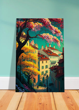 Colorful Town In Spring Poster