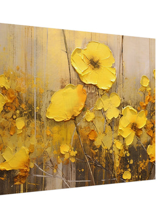 Yellow flowers poster - Canvas