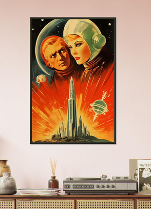 Affiche vintage futuriste