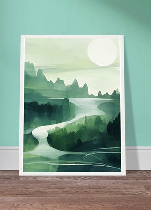 Green abstract landscape poster (part 2 of 3)