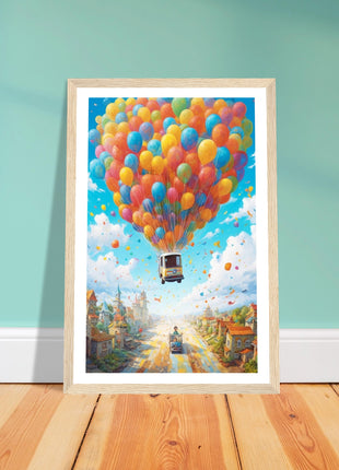 Balloon ride kids poster