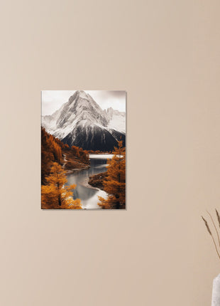 Fall mountain landscape poster