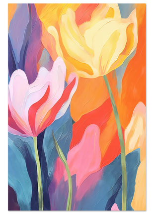 Retro flower poster