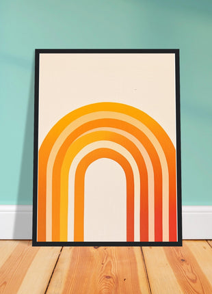 Retro rainbow archway poster