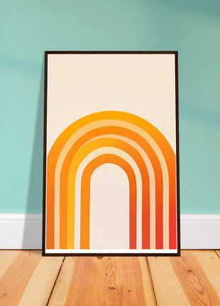 Retro rainbow archway poster