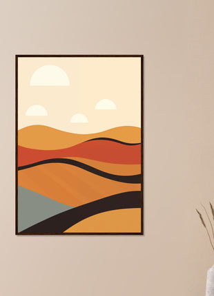 Abstract fall landscape poster