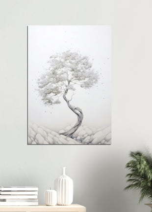 White tree painting poster