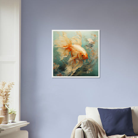 Graceful Goldfish – Elegant Underwater Art Print