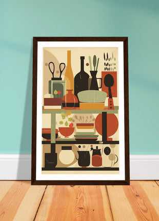 Abstract kitchen poster