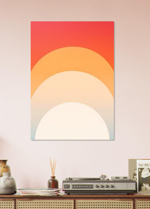 Retro minimalist half circles poster