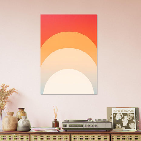 Retro minimalist half circles poster