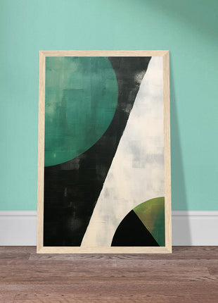 Abstract green geometric poster