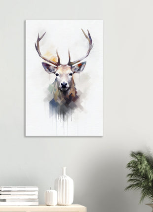 Majestic Stag Watercolor Art - farmhouse print