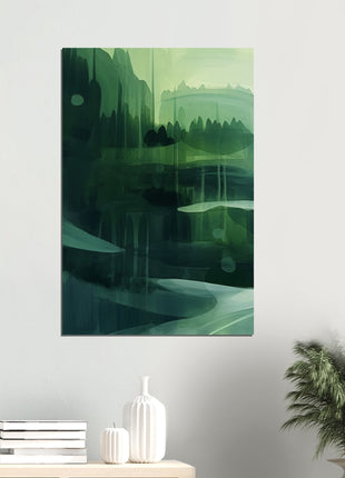 Green abstract landscape poster (Part 1 of 3)