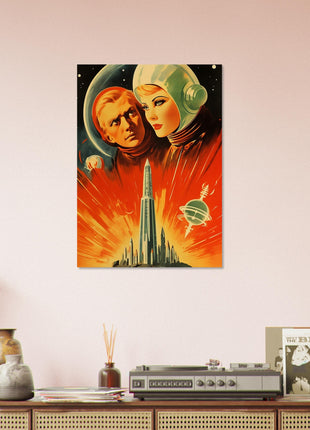 Affiche vintage futuriste