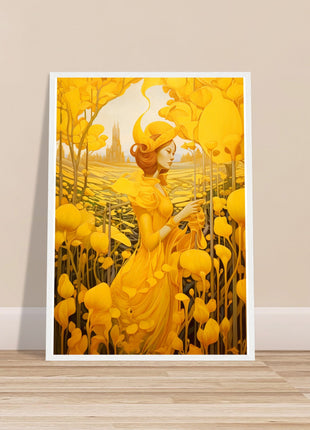 Yellow surrealistic poster